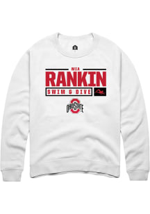 Mia Rankin  Rally Ohio State Buckeyes Mens White NIL Stacked Box Long Sleeve Crew Sweatshirt