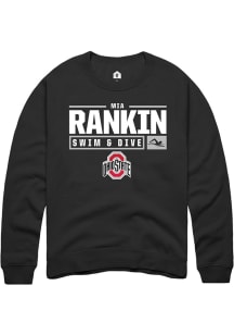 Mia Rankin  Rally Ohio State Buckeyes Mens Black NIL Stacked Box Long Sleeve Crew Sweatshirt