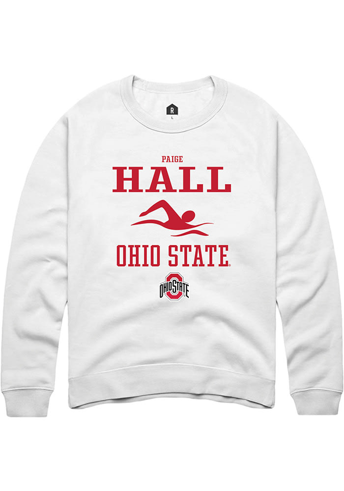 Paige Hall Rally Ohio State Buckeyes Mens NIL Sport Icon Long Sleeve Crew Sweatshirt