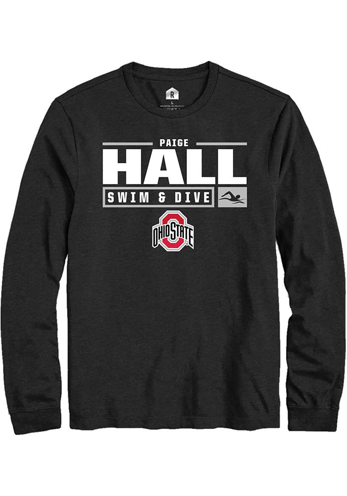 Paige Hall Ohio State Buckeyes Rally NIL Stacked Box Long Sleeve T Shirt