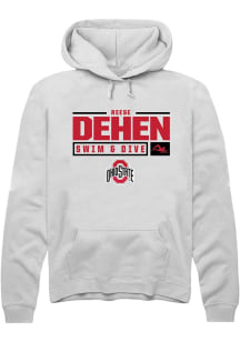 Reese Dehen  Rally Ohio State Buckeyes Mens White NIL Stacked Box Long Sleeve Hoodie