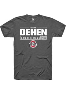 Reese Dehen  Ohio State Buckeyes Dark Grey Rally NIL Stacked Box Short Sleeve T Shirt