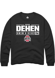 Reese Dehen  Rally Ohio State Buckeyes Mens Black NIL Stacked Box Long Sleeve Crew Sweatshirt