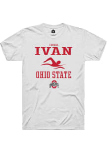 Teresa Ivan  Ohio State Buckeyes White Rally NIL Sport Icon Short Sleeve T Shirt