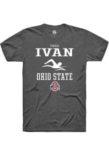 Teresa Ivan  Ohio State Buckeyes Dark Grey Rally NIL Sport Icon Short Sleeve T Shirt