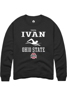 Teresa Ivan  Rally Ohio State Buckeyes Mens Black NIL Sport Icon Long Sleeve Crew Sweatshirt