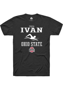 Teresa Ivan  Ohio State Buckeyes Black Rally NIL Sport Icon Short Sleeve T Shirt