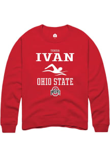 Teresa Ivan  Rally Ohio State Buckeyes Mens Red NIL Sport Icon Long Sleeve Crew Sweatshirt