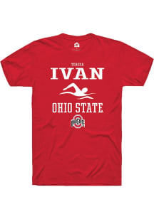 Teresa Ivan  Ohio State Buckeyes Red Rally NIL Sport Icon Short Sleeve T Shirt