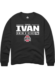 Teresa Ivan  Rally Ohio State Buckeyes Mens Black NIL Stacked Box Long Sleeve Crew Sweatshirt