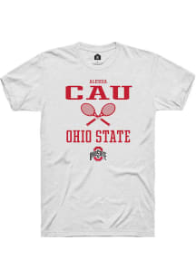 Alessia Cau  Ohio State Buckeyes White Rally NIL Sport Icon Short Sleeve T Shirt