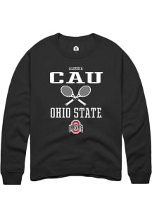 Alessia Cau  Rally Ohio State Buckeyes Mens Black NIL Sport Icon Long Sleeve Crew Sweatshirt