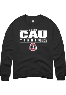 Alessia Cau  Rally Ohio State Buckeyes Mens Black NIL Stacked Box Long Sleeve Crew Sweatshirt