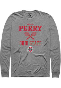 Luciana Perry  Ohio State Buckeyes Graphite Rally NIL Sport Icon Long Sleeve T Shirt