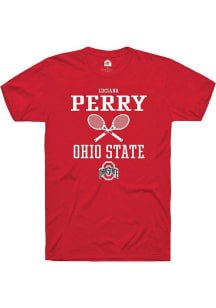 Luciana Perry  Ohio State Buckeyes Red Rally NIL Sport Icon Short Sleeve T Shirt