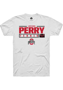 Luciana Perry  Ohio State Buckeyes White Rally NIL Stacked Box Short Sleeve T Shirt