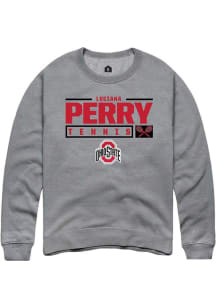 Luciana Perry  Rally Ohio State Buckeyes Mens Graphite NIL Stacked Box Long Sleeve Crew Sweatshi..