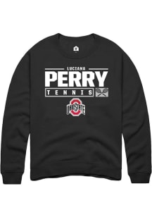 Luciana Perry  Rally Ohio State Buckeyes Mens Black NIL Stacked Box Long Sleeve Crew Sweatshirt