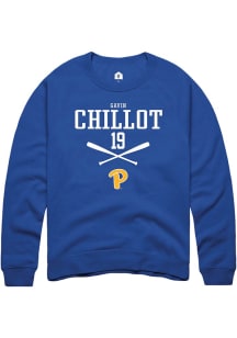 Gavin Chillot Rally Mens Blue Pitt Panthers NIL Sport Icon Crew Sweatshirt