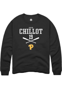 Gavin Chillot Rally Mens Black Pitt Panthers NIL Sport Icon Crew Sweatshirt