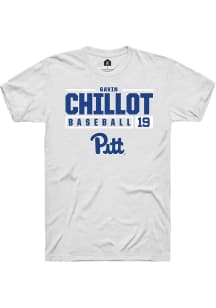 Gavin Chillot White Pitt Panthers NIL Stacked Box Short Sleeve T Shirt