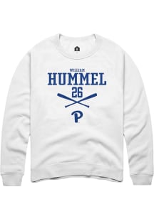 William Hummel Rally Mens White Pitt Panthers NIL Sport Icon Crew Sweatshirt