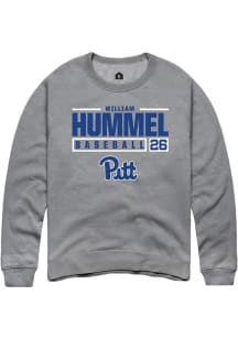 William Hummel Rally Mens Graphite Pitt Panthers NIL Stacked Box Crew Sweatshirt