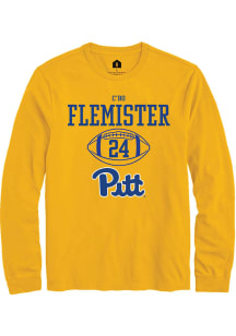 C’Bo Flemister  Pitt Panthers Gold Rally NIL Sport Icon Long Sleeve T Shirt