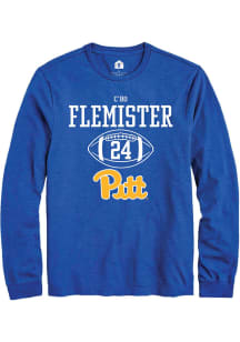 C’Bo Flemister  Pitt Panthers Blue Rally NIL Sport Icon Long Sleeve T Shirt
