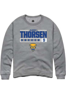 Albert Thorsen Rally Mens Graphite Pitt Panthers NIL Stacked Box Crew Sweatshirt