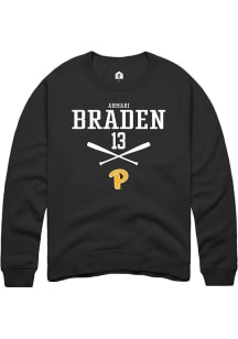 Ahmari Braden Rally Mens Black Pitt Panthers NIL Sport Icon Crew Sweatshirt