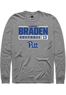 Ahmari Braden Rally Mens Graphite Pitt Panthers NIL Stacked Box Tee