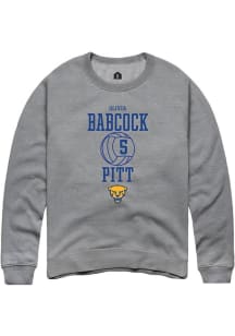 Olivia Babcock Rally Mens Graphite Pitt Panthers NIL Sport Icon Crew Sweatshirt