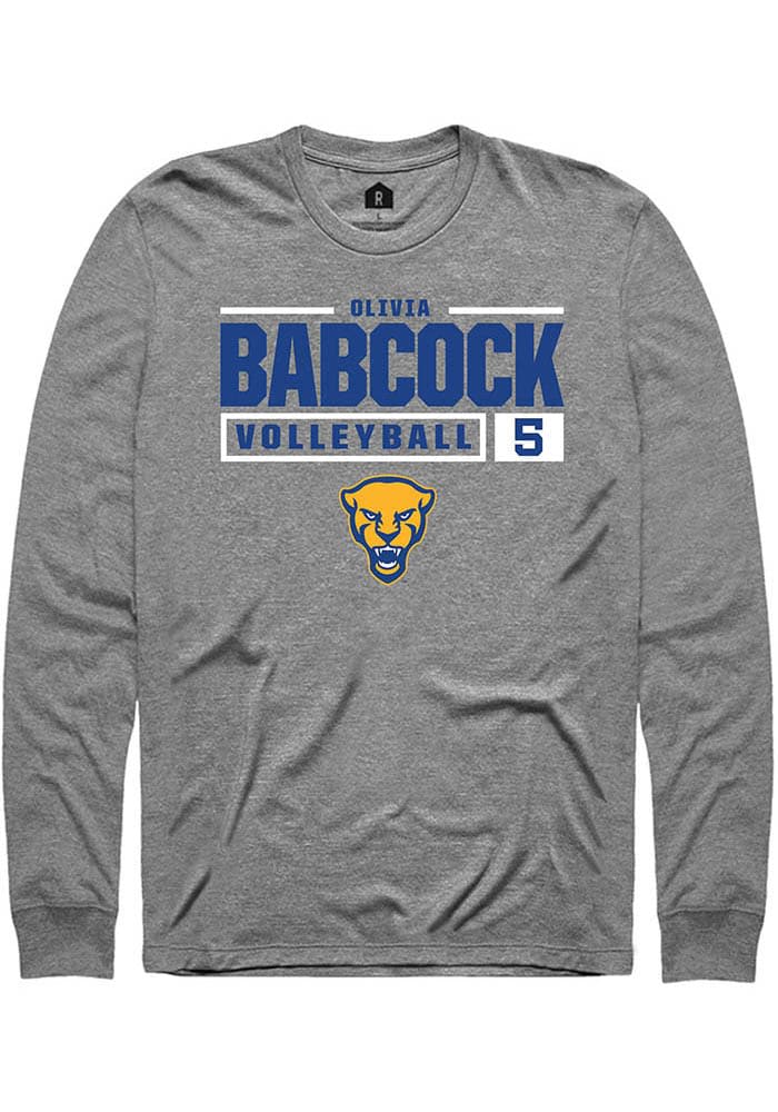 Olivia Babcock Pitt Panthers Rally NIL Stacked Box Long Sleeve T Shirt ...