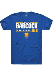 Olivia Babcock Blue Pitt Panthers NIL Stacked Box Short Sleeve T Shirt