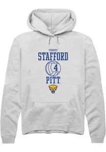 Torrey Stafford Rally Mens White Pitt Panthers NIL Sport Icon Hooded Sweatshirt