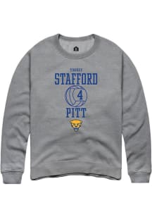 Torrey Stafford Rally Mens Graphite Pitt Panthers NIL Sport Icon Crew Sweatshirt