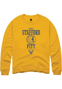 Torrey Stafford Rally Mens Gold Pitt Panthers NIL Sport Icon Crew Sweatshirt