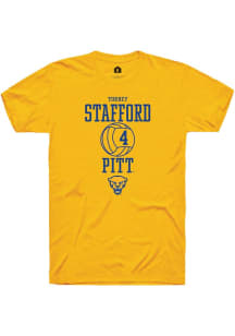 Torrey Stafford Gold Pitt Panthers NIL Sport Icon Short Sleeve T Shirt