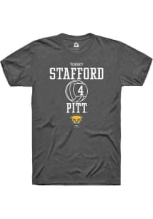 Torrey Stafford Dark Grey Pitt Panthers NIL Sport Icon Short Sleeve T Shirt