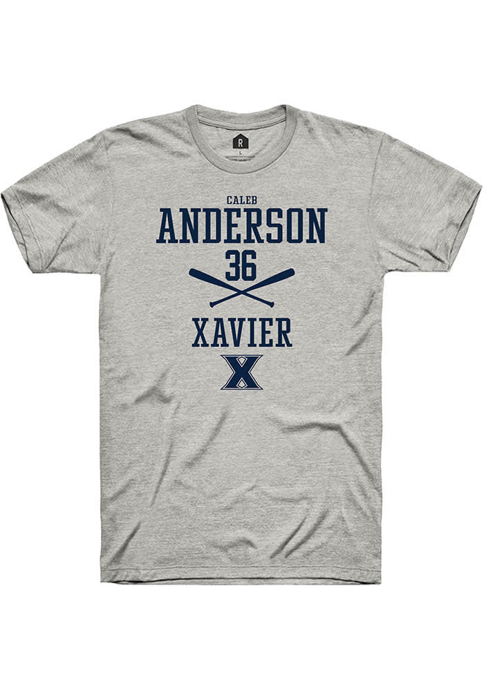 Caleb Anderson  Xavier Musketeers Ash Rally NIL Sport Icon Short Sleeve T Shirt