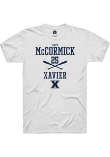 Matt McCormick  Xavier Musketeers White Rally NIL Sport Icon Short Sleeve T Shirt