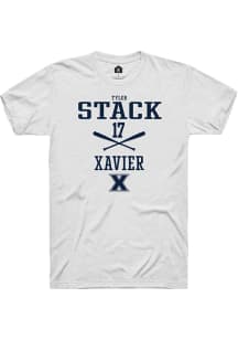 Tyler Stack  Xavier Musketeers White Rally NIL Sport Icon Short Sleeve T Shirt