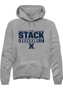 Tyler Stack  Rally Xavier Musketeers Mens Graphite NIL Stacked Box Long Sleeve Hoodie