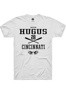 Griffin Hugus  Cincinnati Bearcats White Rally NIL Sport Icon Short Sleeve T Shirt