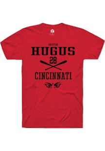 Griffin Hugus  Cincinnati Bearcats Red Rally NIL Sport Icon Short Sleeve T Shirt