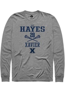 Lily Hayes  Xavier Musketeers Graphite Rally NIL Sport Icon Long Sleeve T Shirt