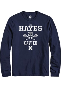 Lily Hayes  Xavier Musketeers Navy Blue Rally NIL Sport Icon Long Sleeve T Shirt