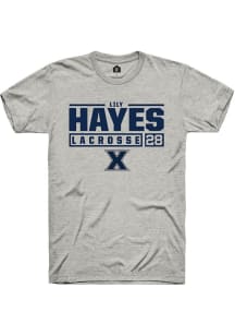 Lily Hayes  Xavier Musketeers Ash Rally NIL Stacked Box Short Sleeve T Shirt