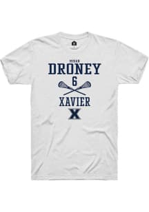 Megan Droney  Xavier Musketeers White Rally NIL Sport Icon Short Sleeve T Shirt